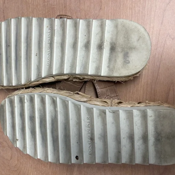 Donald J. Pliner Tan Braided Espadrille Slide Sandals size 7 - Picture 3 of 5